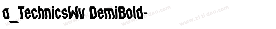 a_TechnicsWv DemiBold字体转换